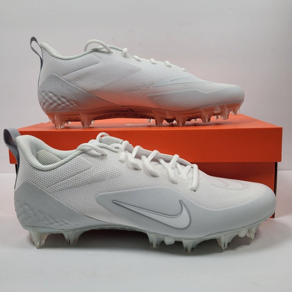 Nike Alpha Huarache 8 Pro Lax Men's White Cleats CW4439-110 US Size 10.5 NWB
